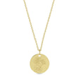 October Birth Flower Marigold Disc Pendant Necklace Vermeil