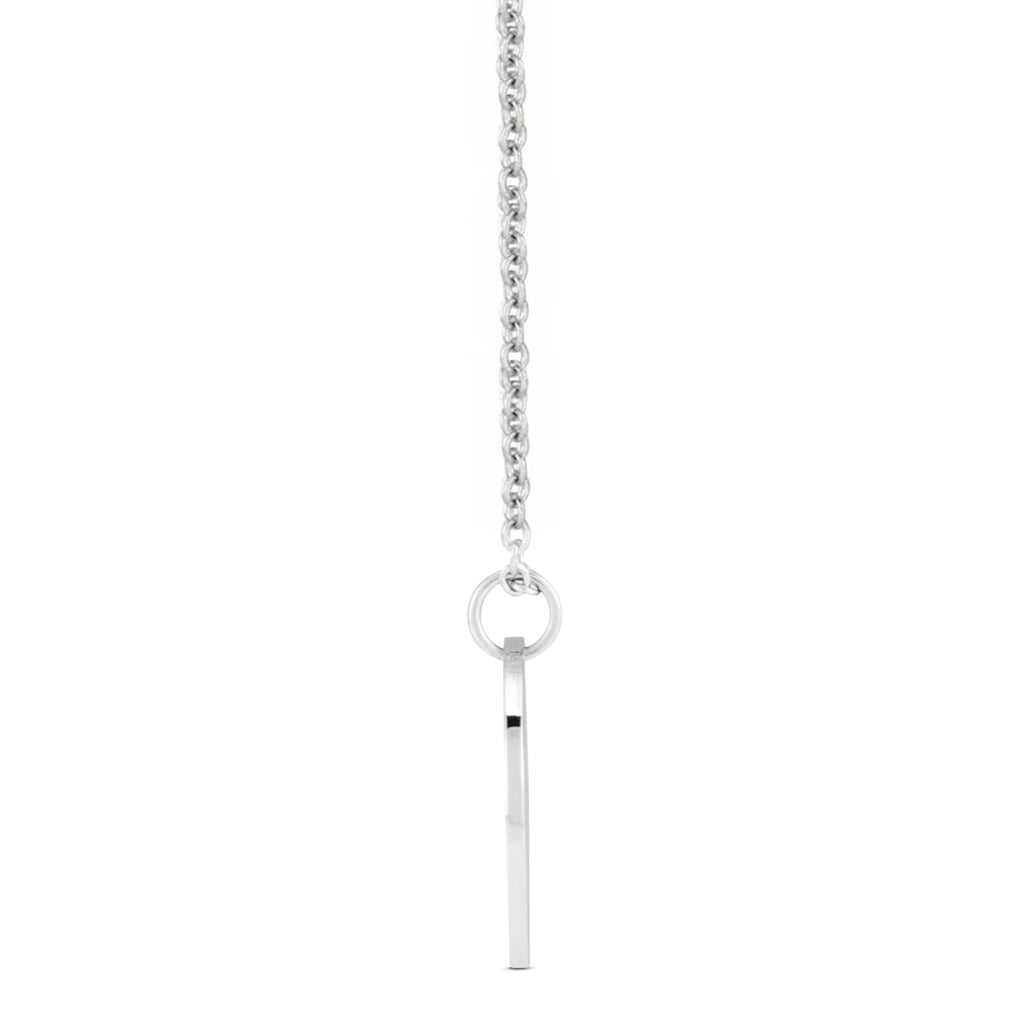 March Birth Flower Daffodil Disc Pendant Necklace Sterling Silver
