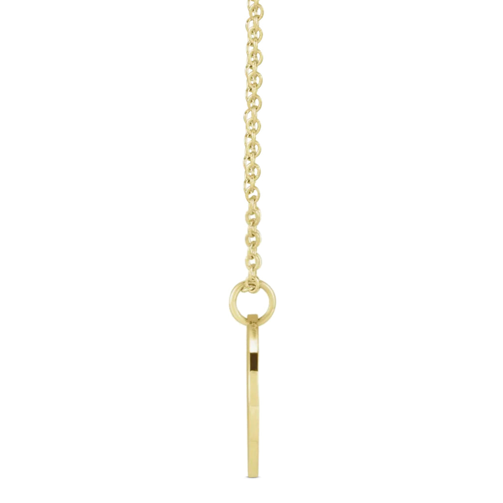 August Birth Flower Poppy Disc Pendant Necklace Vermeil