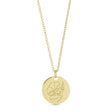 September Birth Flower Morning Glory Disc Pendant Necklace Vermeil