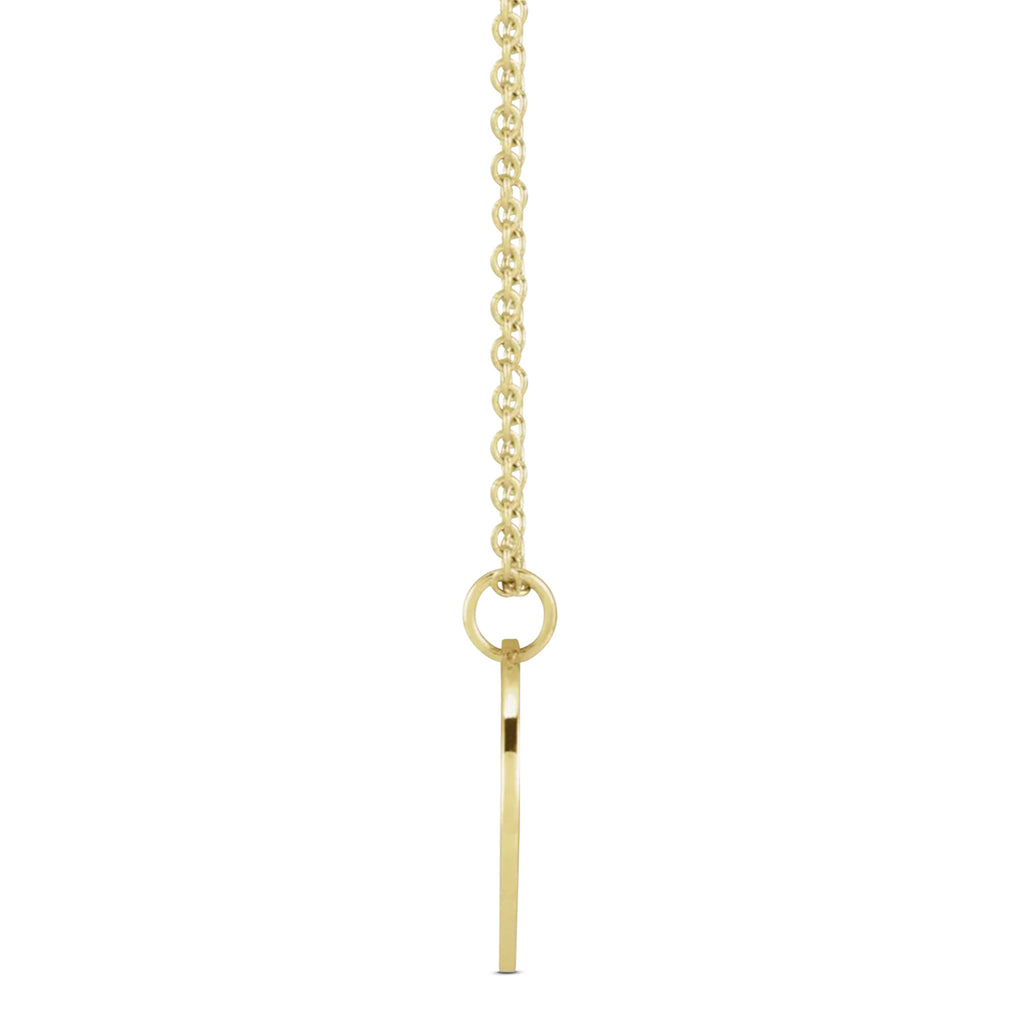 September Birth Flower Morning Glory Disc Pendant Necklace Vermeil
