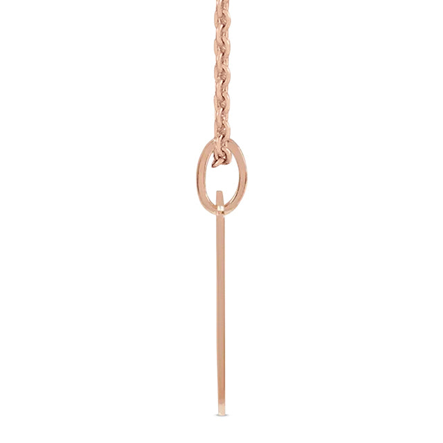 Playing Card Pendant Necklace 14K Rose Gold