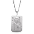 Playing Card Pendant Necklace Sterling Silver