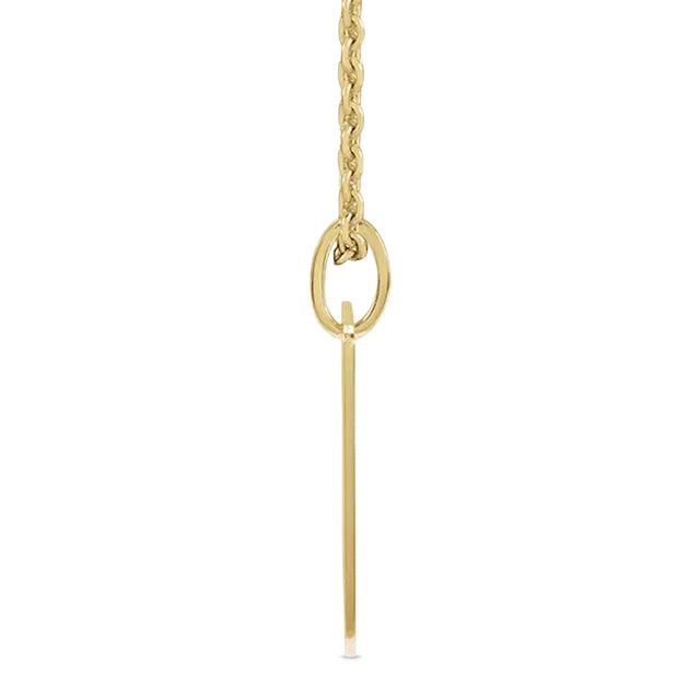 Playing Card Pendant Necklace 14K Yellow Gold