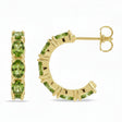 Oval Lab Peridot Hoop Earrings 14K Yellow Gold (3.32ct)
