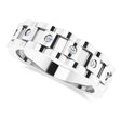 Natural Diamond Chain Link Ring 14K White Gold (0.25ct)