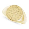 Compass Signet Ring 14K Yellow Gold