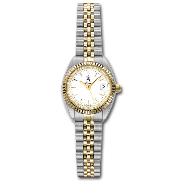 Allurez Women's Two-Tone Stainless Steel Sports Wrist Watch Swiss Made
