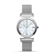 Allurez Women's Mother of Pearl Stainless Steel Mesh Bracelet Watch
