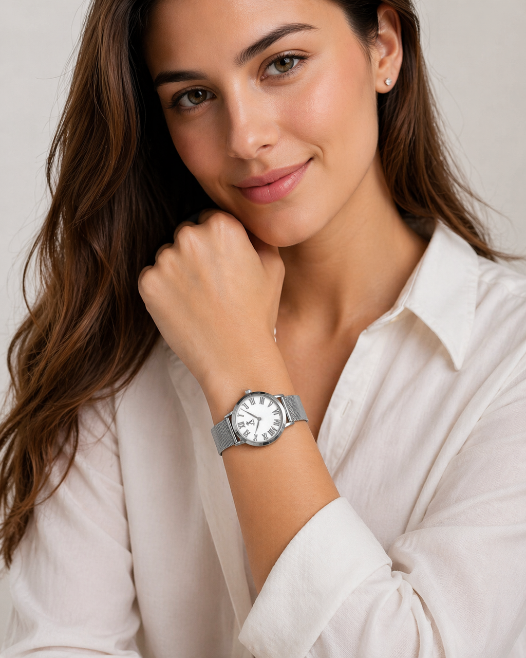 Allurez Women's Stainless Steel Mesh Bracelet Watch