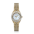 Allurez Womens Diamond & Mother of Pearl Stainless Steel Gold Bracelet Watch
