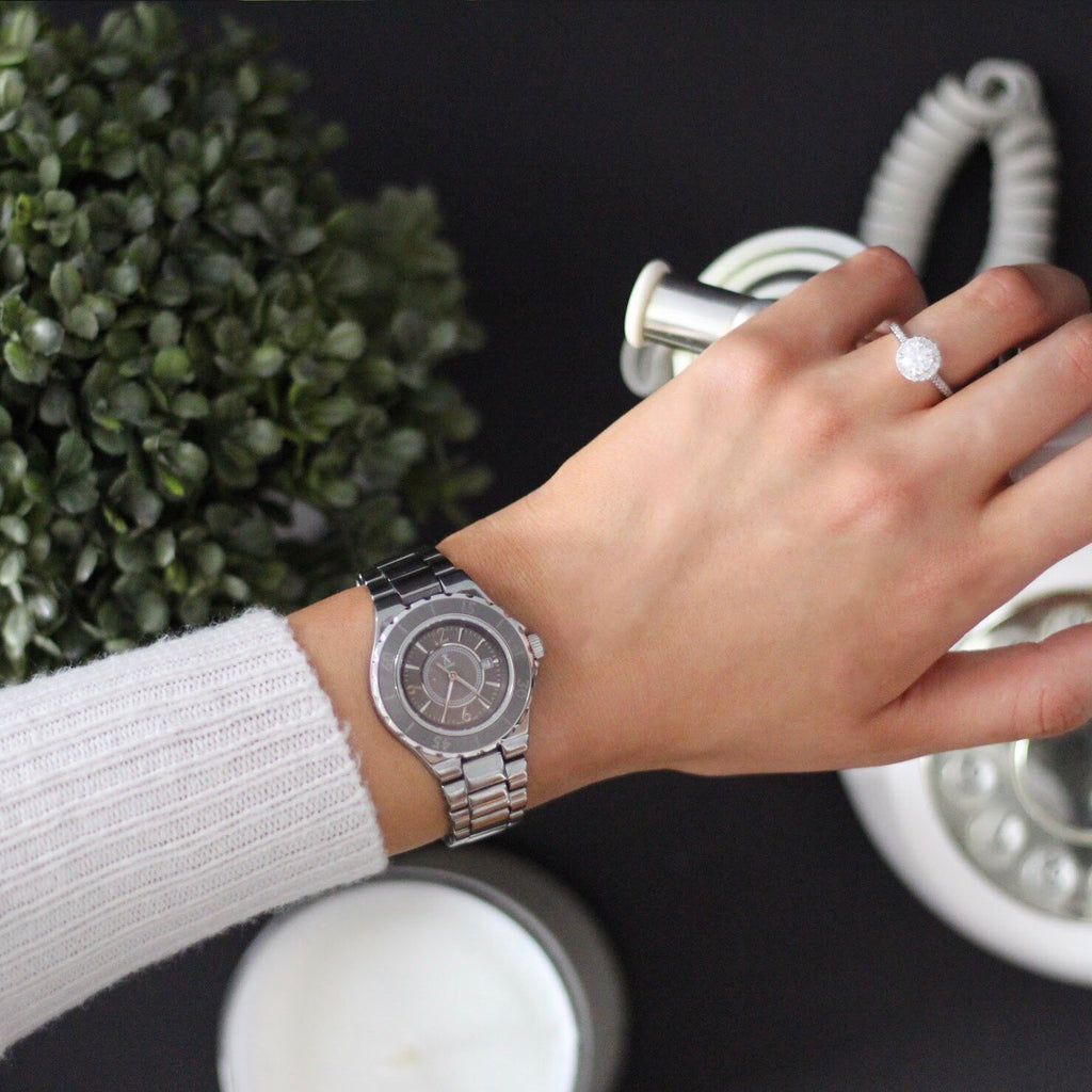 Allurez Unisex Ceramic Fashion Wrist Watch Swiss Made