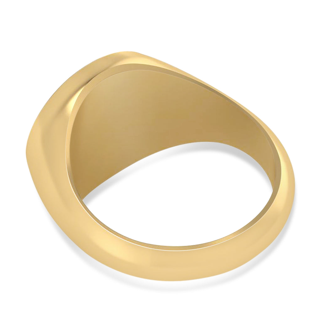 Diamond Cryptocurrency Bitcoin Men's Ring 18k Yellow Gold (0.34ct)