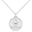 Cryptocurrency Ethereum Pendant Necklace With Bail 14k White Gold