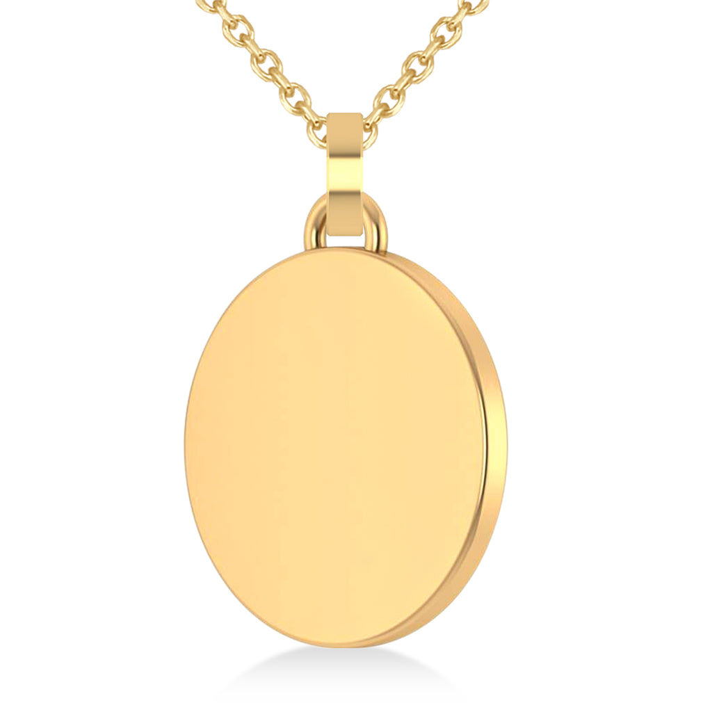 Cryptocurrency Ethereum Pendant Necklace With Bail 18k Yellow Gold