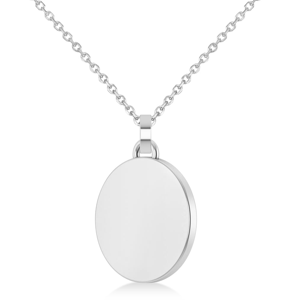 Cryptocurrency Dogecoin Pendant Necklace With Bail 14k White Gold