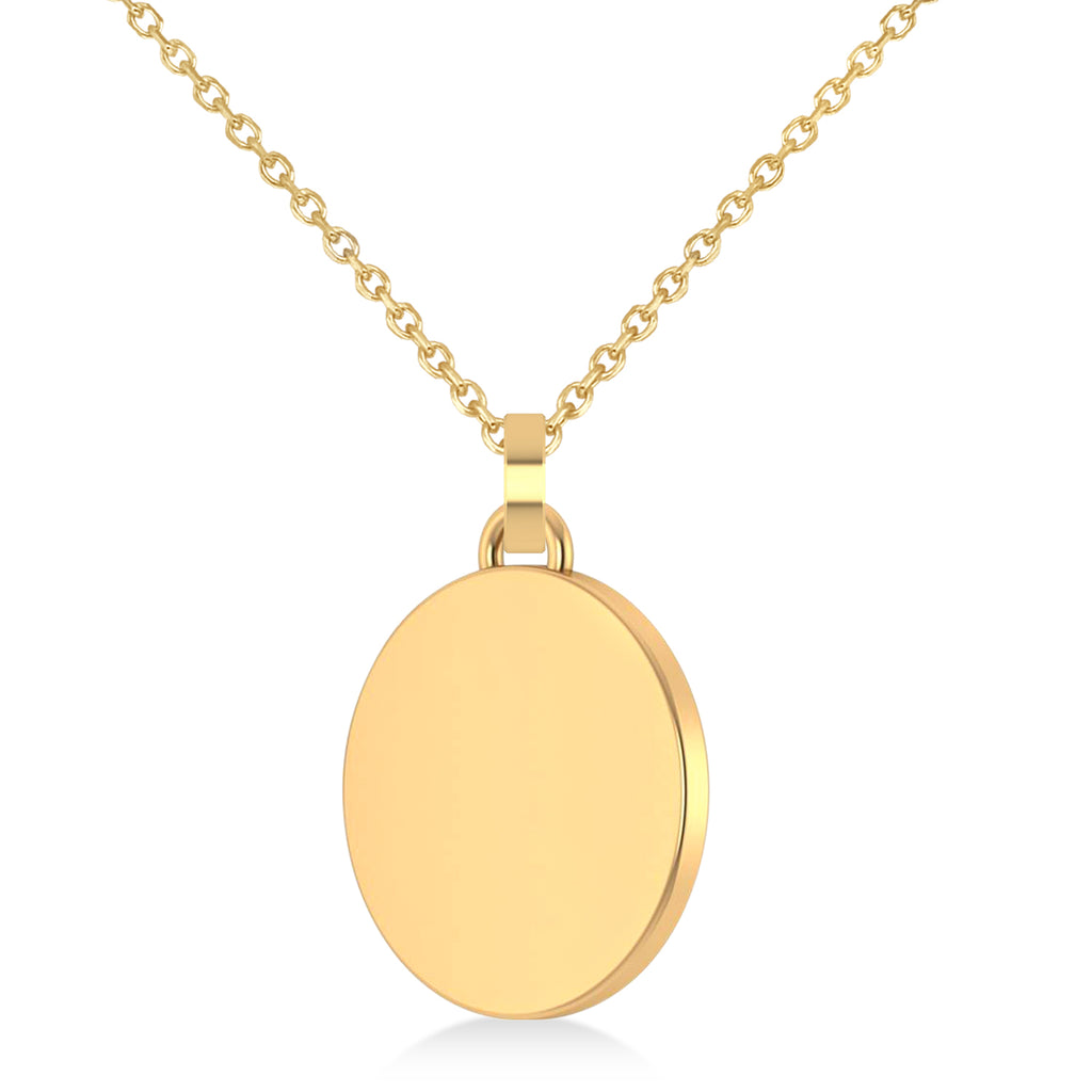 Cryptocurrency Dogecoin Pendant Necklace With Bail 14k Yellow Gold