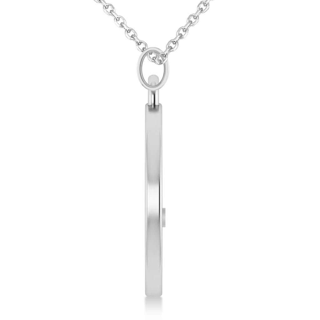 Cryptocurrency Dogecoin Pendant Necklace With Bail 18k White Gold