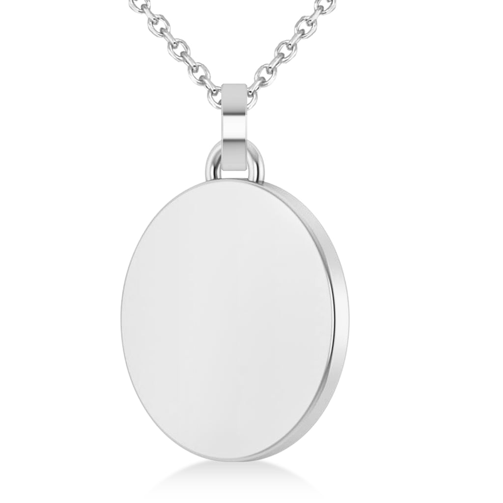 Cryptocurrency Dogecoin Pendant Necklace With Bail 18k White Gold