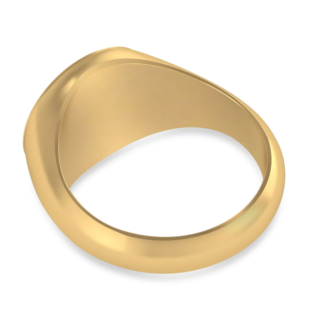 Diamond Cryptocurrency Bitcoin Men's Ring 14k Yellow Gold (0.14ct)
