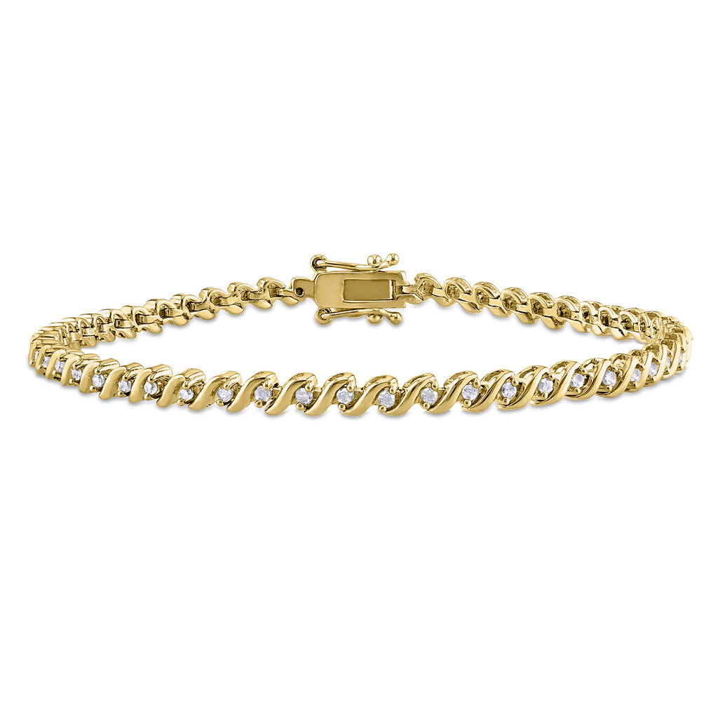 Diamond Accented Tennis Bracelet in Vermeil (0.50ct)