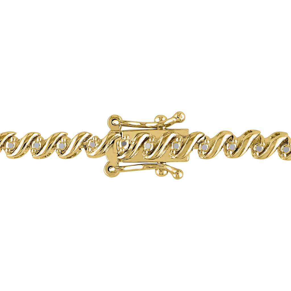 Diamond Accented Tennis Bracelet in Vermeil (0.50ct)