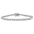Diamond Accented Tennis Bracelet Sterling Silver (0.50ct)