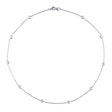 Diamond Station Choker Necklace 14k White Gold (0.50ct)