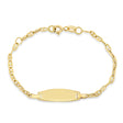 Engravable Mariner Link ID Bracelet 18k Yellow Gold