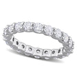 Round Cut Lab  Diamond Eternity Ring 14K White Gold (2.00ct)