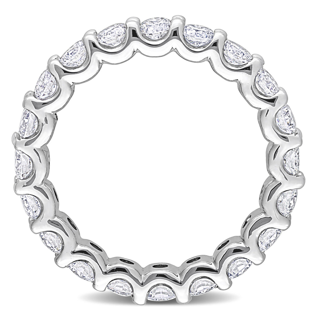 Round Cut Lab Grown Diamond Eternity Ring 14K White Gold (2.00ct)