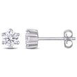 Round Cut Lab Grown Diamond Stud Earrings 14k White Gold (0.62ct)