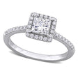 Princess Cut Lab  Diamond Engagement Ring 14K White Gold (1.00ct)