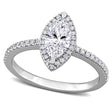 Marquise Cut Lab  Diamond Engagement Ring 14K White Gold (1.54ct)