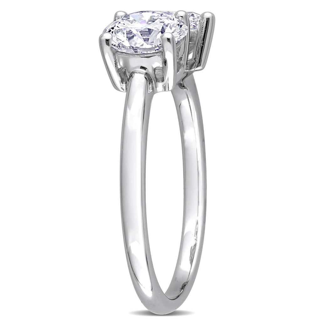 Pear & Round Cut Lab Grown Diamond Toi Et Moi Ring 14K White Gold (2.00ct)