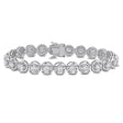 Round Cut Lab  Diamond Tennis Bracelet 14K White Gold (4.83ct)