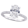 Oval Cut Lab  Diamond Engagement Ring 14K White Gold (2.16ct)