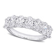 Oval Cut Lab Grown Diamond Semi-Eternity Ring 14K White Gold (3.00ct)