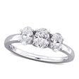 Oval Cut Lab Grown Diamond 3-Stone Ring 14K White Gold (1.00ct)