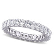Oval Cut Lab Grown Diamond Eternity Ring 14K White Gold (2.24ct)