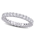 Princess Cut Lab  Diamond Eternity Ring 14K White Gold (1.96ct)