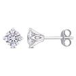 Round Cut Lab Grown Diamond Stud Earrings 14k White Gold (1.00ct)