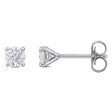 Round Cut Lab Grown Diamond Stud Earrings 14k White Gold (0.50ct)
