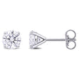 Round Cut Lab Grown Diamond Stud Earrings 14k White Gold (1.50ct)