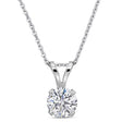 Round Cut Lab Grown Diamond Solitaire Pendant 14K White Gold (1.00ct)