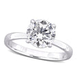 Round Cut Lab Grown Diamond Solitaire Ring 14K White Gold (3.12ct)