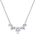Round Cut Lab  Diamond 5-Stone Necklace 14K White Gold (0.64ct)