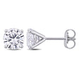 Round Cut Lab Grown Diamond Stud Earrings 14k White Gold (2.00ct)