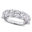 Oval Cut Lab  Diamond Semi-Eternity Ring 14K White Gold (3.50ct)