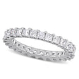 Princess Cut Lab  Diamond Eternity Ring 14K White Gold (1.89ct)